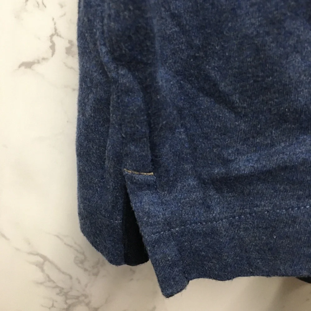 Banana Republic Luxury Touch Performance Small Blue 100% Cotton Preppy Classic